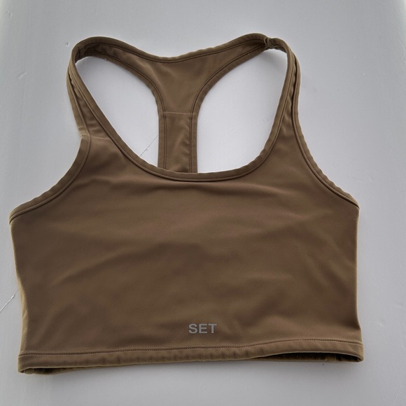 SET Active Taupe Sports Bra Size XS - Picture 2 of 4